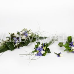 Svatební komplet v tónech bílé a fialové